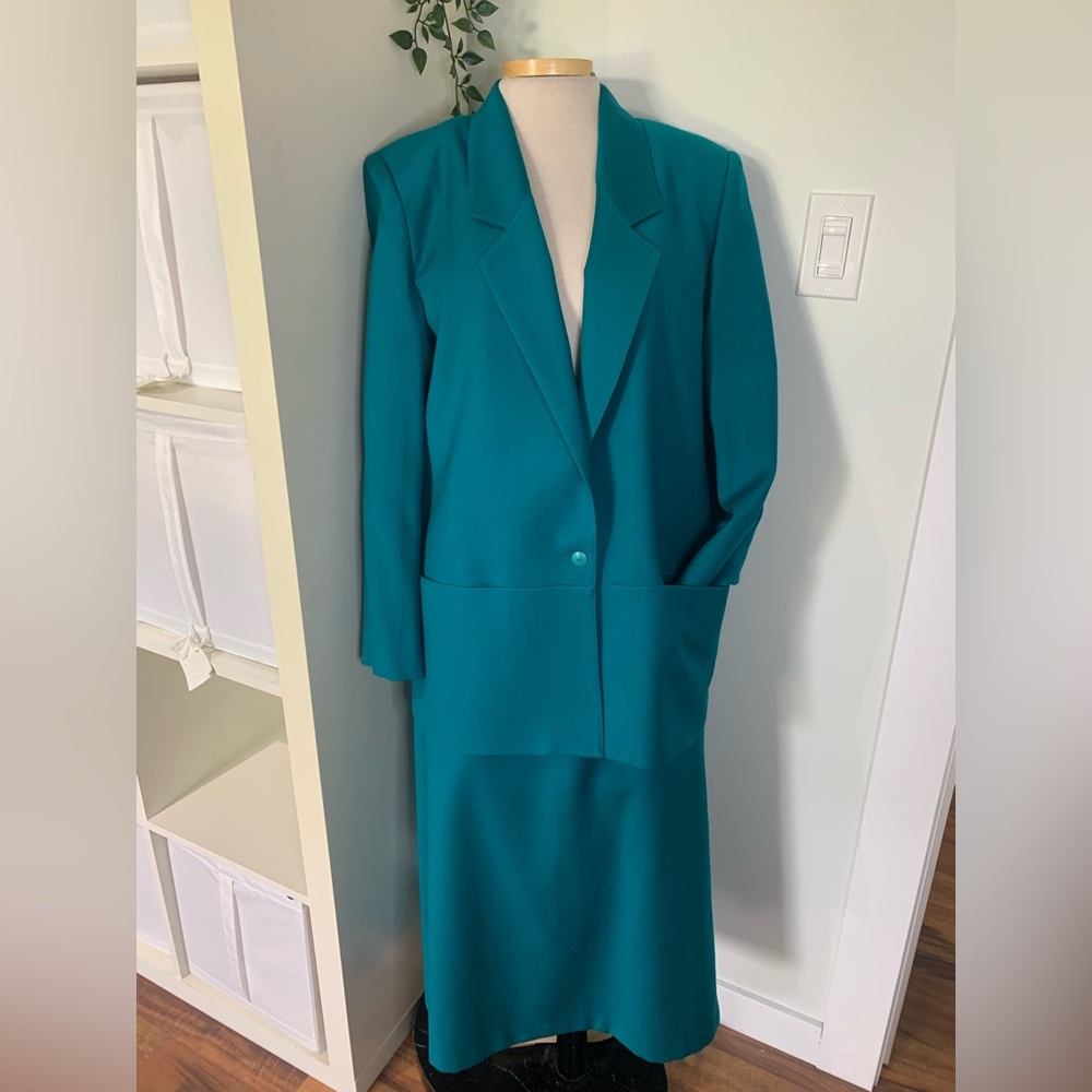 Vintage 2pc skirt suit 14/16